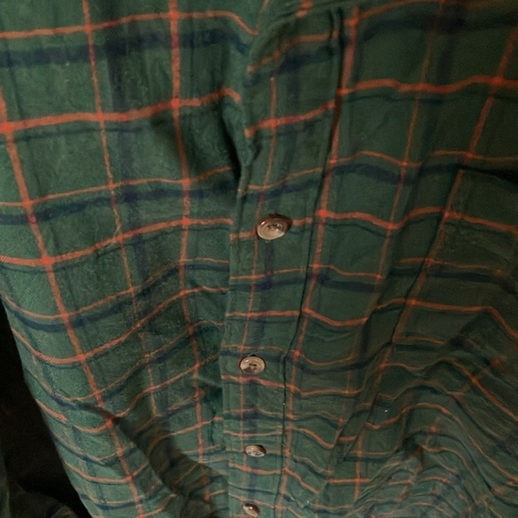 J. Crew: Green 100% Cotton Slim Fit Flannel Shirt- XXL - Picture 4 of 16